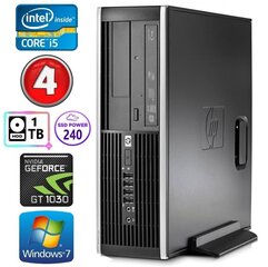 Стационарный компьютер HP 8100 Elite SFF i5-750 4GB 240SSD+1TB GT1030 2GB DVD WIN7Pro [refurbished] цена и информация | Стационарные компьютеры | 220.lv