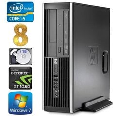 HP 8100 Elite SFF i5-750 8GB 1TB GT1030 2GB DVD WIN7Pro cena un informācija | Stacionārie datori | 220.lv