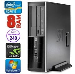 HP 8100 Elite SFF i5-750 8GB 240SSD GT1030 2GB DVD WIN7Pro [refurbished] цена и информация | Стационарные компьютеры | 220.lv