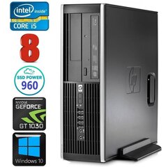 HP 8100 Elite SFF i5-750 8GB 960SSD GT1030 2GB DVD WIN10 цена и информация | Стационарные компьютеры | 220.lv