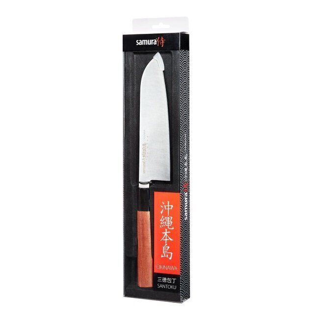 Samura Okinava santoku nazis, 17.5 cm cena un informācija | Naži un to piederumi | 220.lv