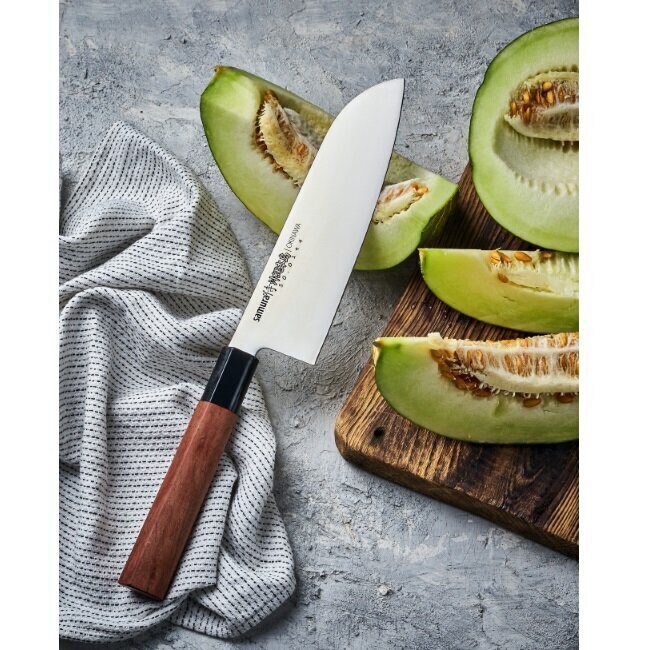 Samura Okinava santoku nazis, 17.5 cm cena un informācija | Naži un to piederumi | 220.lv