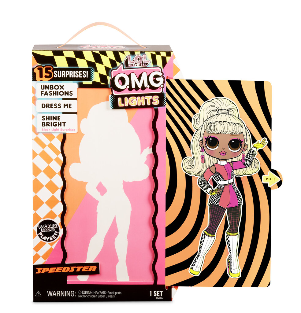 Spīdoša lelle MGA L.O.L. O.M.G. Lights Drag Racer, 565161 cena un informācija | Rotaļlietas meitenēm | 220.lv