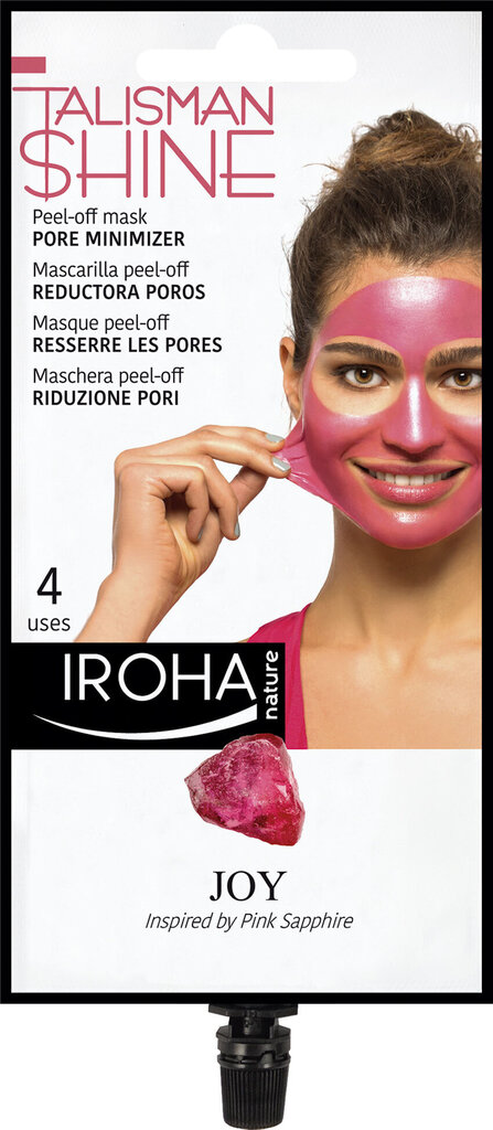 Sejas maska Iroha Talisman Collection Peel-off Mask Pink Pore Minimizer, 4 reizēm цена и информация | Sejas maskas, acu maskas | 220.lv