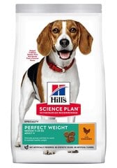 Hill's Science Plan Perfect Weight Medium Adult suņu barība ar vistu, 12 kg цена и информация | Сухой корм для собак | 220.lv