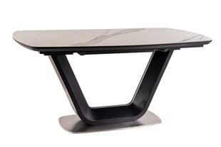Стол обеденный раскладной Signal Meble Armani, белый/черный цена и информация | Кухонные и обеденные столы | 220.lv