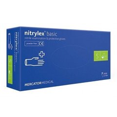 Одноразовые нитриловые перчатки Mercator Nitrylex Basic, размер S, 100 шт. цена и информация | Первая помощь | 220.lv