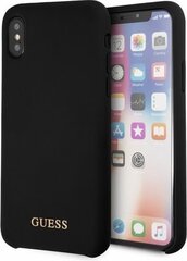 Guess GUHCPXLSGLBK iPhone X/Xs black hard case Silicone (Black) cena un informācija | Telefonu vāciņi, maciņi | 220.lv