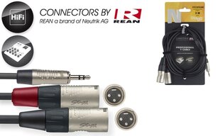 Stagg NYC3/MPS2XMR, Aux 3.5 mm/XLR, 3 m цена и информация | Кабели и провода | 220.lv