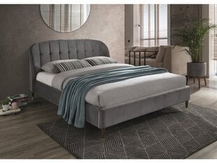 Кровать Signal Meble Liguria Velvet 160x200 см, серая цена и информация | Кровати | 220.lv