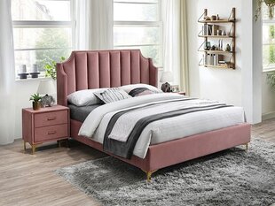 Кровать Signal Meble Monako Velvet 160x200 см, розовая цена и информация | Кровати | 220.lv