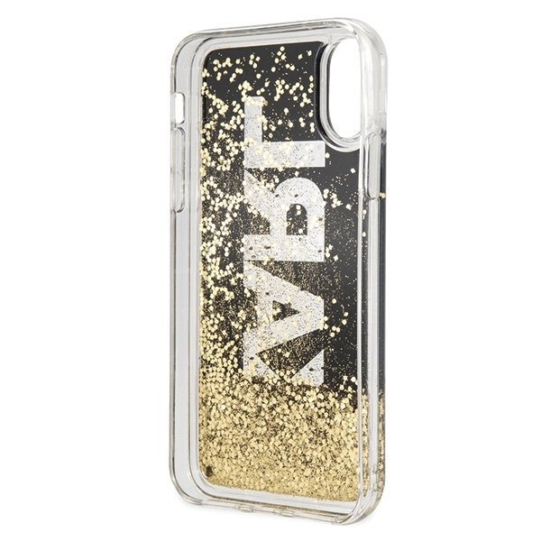 Karl Lagerfeld KLHCPXKAGBK iPhone X/Xs black Karl logo Glitter cena un informācija | Telefonu vāciņi, maciņi | 220.lv