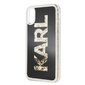 Karl Lagerfeld KLHCPXKAGBK iPhone X/Xs black Karl logo Glitter cena un informācija | Telefonu vāciņi, maciņi | 220.lv