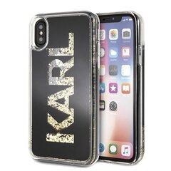 Чехол для телефона Karl Lagerfeld KLHCPXKAGBK iPhone X/Xs black Karl logo Glitter цена и информация | Чехлы для телефонов | 220.lv