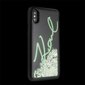 Karl Lagerfeld KLHCPXPH2IR iPhone X/Xs black Glitter Signature - Glow in the dark cena un informācija | Telefonu vāciņi, maciņi | 220.lv