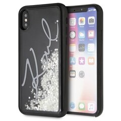 Karl Lagerfeld KLHCPXPH2IR iPhone X/Xs black Glitter Signature - Glow in the dark цена и информация | Чехлы для телефонов | 220.lv