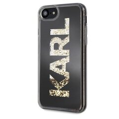 Karl Lagerfeld KLHCI8KAGBK iPhone 7 / 8 / SE2 / SE3 black Karl logo Glitter cena un informācija | Telefonu vāciņi, maciņi | 220.lv