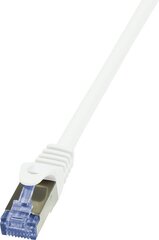 LOGILINK - Patchcord Cat.6A 10G S/FTP PIMF PrimeLine 1м белый цена и информация | Кабели и провода | 220.lv