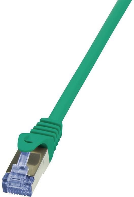 LOGILINK - Patch Cable Cat.6A 10G S/FTP PIMF PrimeLine green 0,50m cena un informācija | Kabeļi un vadi | 220.lv