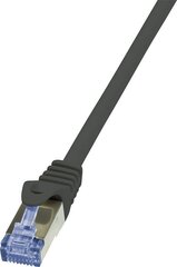 LOGILINK - Patchcord Cat.6A 10G S/FTP PIMF PrimeLine 3m black цена и информация | Кабели и провода | 220.lv