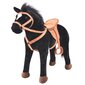 Stāvošs plīša rotaļu zirgs, melns cena un informācija | Mīkstās (plīša) rotaļlietas | 220.lv