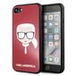 Karl Lagerfeld KLHCPXDLHRE iPhone X/Xs red Iconic Glitter Karl`s Head цена и информация | Telefonu vāciņi, maciņi | 220.lv