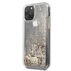 Guess GUHCN58GLHFLGO iPhone 11 Pro gold hard case Glitter Hearts (Gold) cena un informācija | Telefonu vāciņi, maciņi | 220.lv