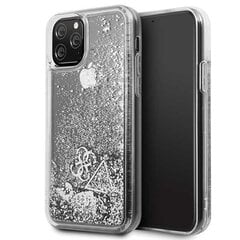 Guess GUHCN58GLHFLSI iPhone 11 Pro silver hard case Glitter Hearts (Silver) cena un informācija | Telefonu vāciņi, maciņi | 220.lv