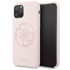 Guess GUHCN58LS4GLP iPhone 11 Pro light pink hard case Silicone 4G Tone On Tone (Pink) cena un informācija | Telefonu vāciņi, maciņi | 220.lv