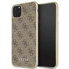 Guess GUHCN65G4GB iPhone 11 Pro Max brown hard case 4G Collection (Brown) cena un informācija | Telefonu vāciņi, maciņi | 220.lv