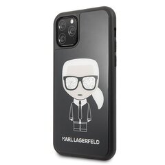 Karl Lagerfeld KLHCN58DLFKBK iPhone 11 Pro black hard case Iconic Karl Glitter (Black) цена и информация | Чехлы для телефонов | 220.lv