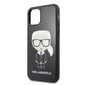 Karl Lagerfeld KLHCN58DLFKBK iPhone 11 Pro black hard case Iconic Karl Glitter (Black) cena un informācija | Telefonu vāciņi, maciņi | 220.lv