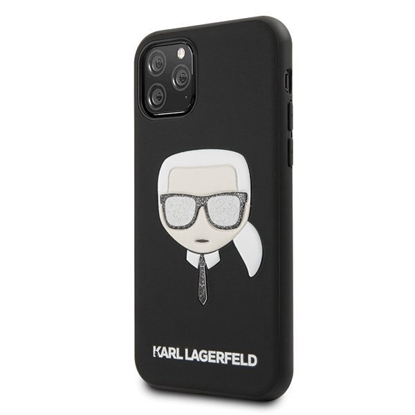 Karl Lagerfeld KLHCN58GLBK iPhone 11 Pro black Iconik Embossed Glitter (Black) cena