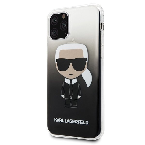 Karl Lagerfeld KLHCN58TRDFKBK iPhone 11 Pro black Gradient Ikonik Karl (Black) cena un informācija | Telefonu vāciņi, maciņi | 220.lv