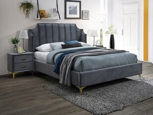 Кровать Signal Meble Monako Velvet 160x200 см, серая цена и информация | Кровати | 220.lv