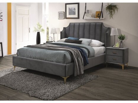 Кровать Signal Meble Monako Velvet 160x200 см, серая цена и информация | Кровати | 220.lv