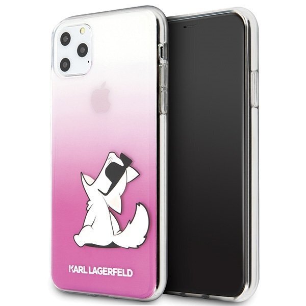 Karl Lagerfeld KLHCN65CFNRCPI iPhone 11 Pro Max hardcase pink Choupette Fun (Pink) cena un informācija | Telefonu vāciņi, maciņi | 220.lv