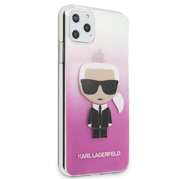 Karl Lagerfeld KLHCN65TRDFKPI iPhone 11 Pro Max pink Gradient Ikonik Karl (Pink) cena un informācija | Telefonu vāciņi, maciņi | 220.lv