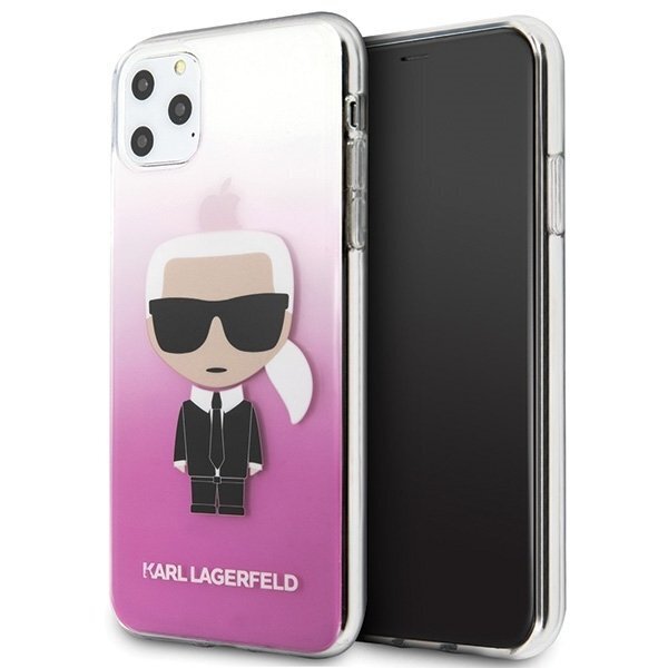 Karl Lagerfeld KLHCN65TRDFKPI iPhone 11 Pro Max pink Gradient Ikonik Karl (Pink) cena un informācija | Telefonu vāciņi, maciņi | 220.lv