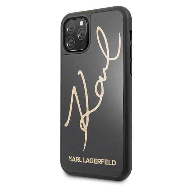 Karl Lagerfeld KLHCN58DLKSBK iPhone 11 Pro black hard case Signature Glitter (Black) цена и информация | Telefonu vāciņi, maciņi | 220.lv