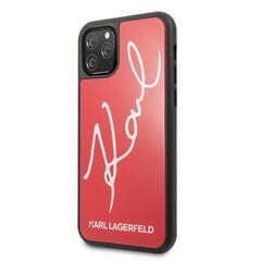 Karl Lagerfeld KLHCN58DLKSRE iPhone 11 Pro red hard case Signature Glitter (Red) цена и информация | Чехлы для телефонов | 220.lv