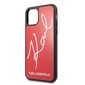 Karl Lagerfeld KLHCN58DLKSRE iPhone 11 Pro red hard case Signature Glitter (Red) cena un informācija | Telefonu vāciņi, maciņi | 220.lv
