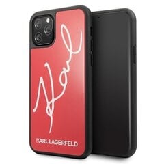 Чехол для телефона Karl Lagerfeld KLHCN58DLKSRE iPhone 11 Pro red hard case Signature Glitter цена и информация | Чехлы для телефонов | 220.lv