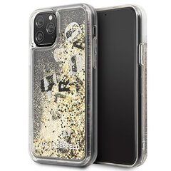 Чехол для телефона Karl Lagerfeld KLHCN58ROGO iPhone 11 Pro black & gold hard case Glitter цена и информация | Чехлы для телефонов | 220.lv