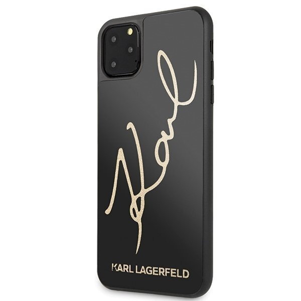 Karl Lagerfeld KLHCN65DLKSBK iPhone 11 Pro Max black hard case Signature Glitter (Black) цена и информация | Telefonu vāciņi, maciņi | 220.lv