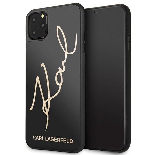 Karl Lagerfeld KLHCN65DLKSBK iPhone 11 Pro Max black hard case Signature Glitter (Black) цена и информация | Telefonu vāciņi, maciņi | 220.lv