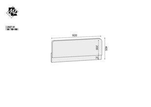 Изголовье для кроватей ML Meble 01, коричневая цена и информация | Лежаки | 220.lv