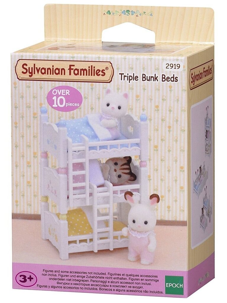 Trīsstāvu bērnu gultiņa Sylvanian Families cena un informācija | Rotaļlietas meitenēm | 220.lv