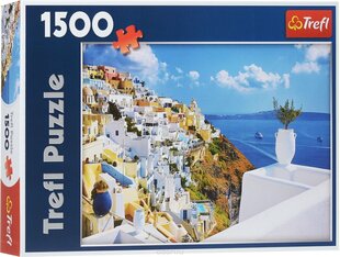 Puzle Trefl „Santorini" 1500 d. cena un informācija | Puzles, 3D puzles | 220.lv