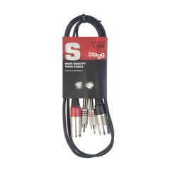 Stagg STC1.5CMXM, XLR/RCA, 1.5 m cena un informācija | Kabeļi un vadi | 220.lv